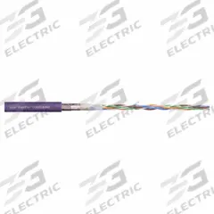 CHAINFLEX Bus Cable: (4) Pr 26 AWG (0.15), TPR, Order by the Foot, Ethernet/CAT6, Red (MPN CFBUS-LB-049). Key specifications — Bus System: Ethernet/CAT6; Conductor Grouping: (4) Pair 26 AWG; Minimum Bend Radius Factor - Fixed: 4 x OD; Minimum Bend Radius Factor - Flexible: 6 x OD; Shielding: Shielded; Brand: CHAINFLEX.