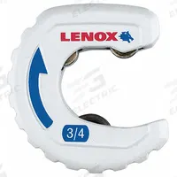 LENOX Tubing Cutter: 3/4 in OD Cutting Capacity, Std Wheel Cutter, 3 1/2 in Tool Lg, 14831TS34. Key specifications — attr327812: 14831TS34; attr327818: Copper; attr327815: LENOX.