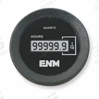 ENM Hour Meter: Hour Meters, Front Panel Mounting, Digital, 98 V AC – 120 V AC, LCD, Tenth, No Reset (MPN T1160EB). Key specifications — Mounting Style: Flush; Bezel Face Shape: Round; Hour Unit Increment: Tenth; Brand: ENM; Manufacturer Part Number: T1160EB; Meter Type_Broad: Digital.