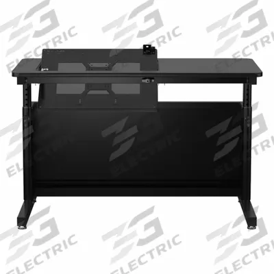 VERSADESK Standing Desk: Black, Wood, 48 in Overall Wd, 24 in Overall Dp - Manual Adjustable-Height Desks