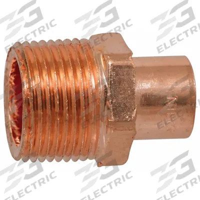 NIBCO Solder Pressure Adapters: 1/2 in CTS, Cup, Wrot Copper (MPN 9030751) - Wrot Copper Tube Fittings