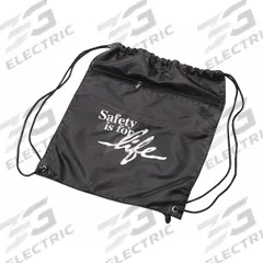 QUALITY RESOURCE GROUP Drawstring Bag: Black, Drawstring, 16 in Overall Lg, 13 in Overall Wd (MPN N210/L). Key specifications — Features: Drawstring Pac, over lock stitching, metal corner reinforcement.; Material: Polyester; Color: Black.