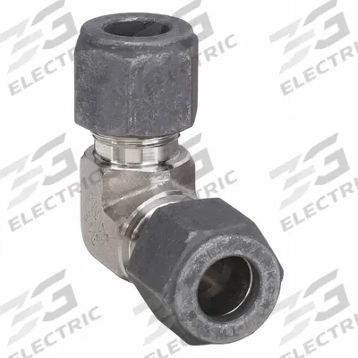 PARKER Compression Fitting Elbow: 1/4 in OD x 1/4 in OD Fitting Size - Single-Ferrule Stainless Steel Fittings