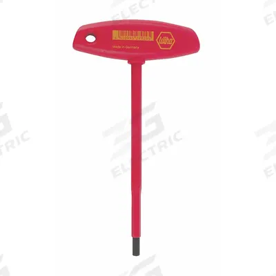 WIHA Hex Key: 0 Ball Ends, 4 mm Tip Size, Metric, Short, Chrome Vanadium Molybdenum - Insulated Hex Keys