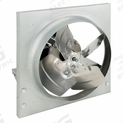 Dayton Exhaust Fan: Direct Drive, 12 in Blade, 1/4 hp, 1,589 cfm, 115/230V AC - Standard Direct-Drive Panel Exhaust Fans
