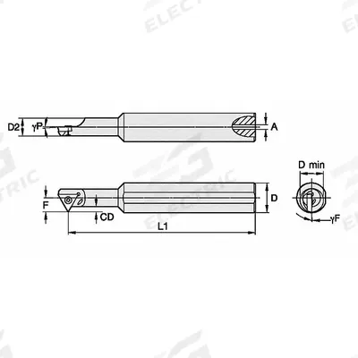 WIDIA Indexable Boring Bar: SSII750860R (MPN 2822864) - Indexable Boring Bars