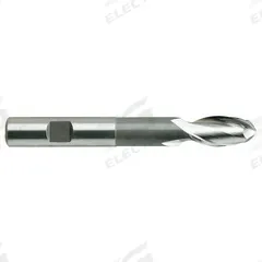 YG-1 Ball End Mill: High Speed Steel, 2 Flute, 3/4" Mill Dia, 1-5/8" LOC, 5-3/8" OAL (MPN 42109)