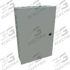 HAMMOND Junction Box: Steel, 18 in x 12 in x 4 in, NEMA 1, Solid Cover, Hinged, Included, Painted (MPN CHKO18124). Key specifications — Brand: HAMMOND; Closure Method: 1/4-Turn Latch; Knockouts: Included.