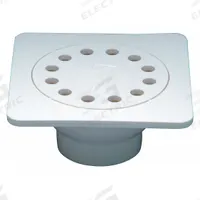 ZURN Floor Drain: 6 in Overall Dia, 3 in Nominal Pipe Size, Solvent Weld, Plastic, Plastic, Square (MPN FD2380-PVC). Key specifications — Connection Type: Solvent Weld; Brand: ZURN.