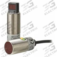 OMRON Photoelectric Sensor: M18 Threaded, Non-Terminated Cable, 10-30V DC, NPN (MPN E3FB-DN132M). Key specifications — Brand: OMRON; Electrical Connection: Bare Wire; Manufacturer Part Number: E3FB-DN132M; Body Material: Brass; DC Supply Voltage Rating: 10-30V DC; Series: E3FB; Electrical Installation Type: Prewired Cable; Nominal Sensor Diameter: M18 Threaded.