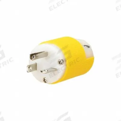 HUBBELL Straight Blade Plug: 6-20P, 250V AC, 20 A, 2 Pole, 3 Blade - General Purpose Plugs