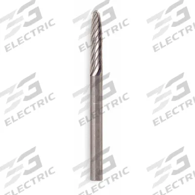 WIDIA METAL REMOVAL Carbide Bur: Ball-Nosed Tree, SF-3, Aluminum Cut, 3/8" x 3/4" Head - Aluminum-Cut Ball-Nosed Tree Burs