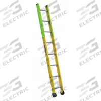 LOUISVILLE LADDER Straight Ladder: 8 ft Ladder Size, Fiberglass, 375 lb Load Capacity, 18 lb Wt (MPN FE8908). Key specifications — Color: Yellow; Brand: LOUISVILLE LADDER; Included Features: Side Rail Bumpers; Shoe Type: Slip-Resistant.