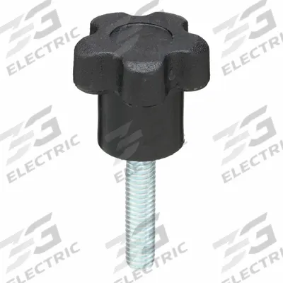 INNOVATIVE COMPONENTS Hand Knob: 5 Point, Plastic w/ Steel Thread, 5/16"-18 Thread - 5-Arm Knobs with Threaded Stud