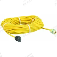APPROVED VENDOR Extension Cord: Outdoor Use, 90 ft Lg, Outlet, 5-15P, 14/3, SJTOW, Yellow, 125V AC (MPN 4FZY7). Key specifications — Brand: APPROVED VENDOR; Temperature Rating: -58° to 194°F; NEMA Plug Configuration: 5-15P.