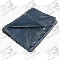 APPROVED VENDOR Tarp: 19.5 ft Lg, 13.33 ft Wd, Heavy Duty, 20 mil, Vinyl, Black, 18 oz/sq yd (MPN 5WTZ0). Key specifications — Color: Black; Brand: APPROVED VENDOR; Resistance Properties: Flame Retardant; Includes: D-Rings Sewn Into the 2 Length Sides.