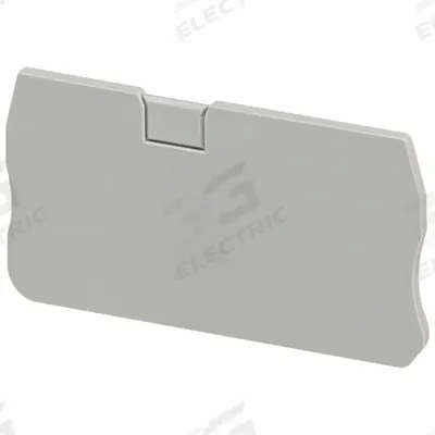 SCHNEIDER End Barrier: Screw Mount, Gray - Covers & Partitions
