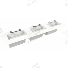 BRADLEY Wash Station: OmniDeck, Glacier, Terreon®, Sensor, 93 in Overall Lg, 26 in Overall Wd (MPN S93-761). Key specifications — Series: OmniDeck; Includes: Soap Dispenser; Color: Glacier; Brand: BRADLEY; Sink Type: Wash Station; Material: Terreon®; Sink Material: Polymer Resin.