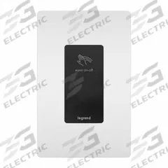 LEGRAND Wall Switch: Touchless Switch, Single Pole, Maintained, Black, 120V AC, 20 A (MPN RSWV203). Key specifications — Illuminated: No.