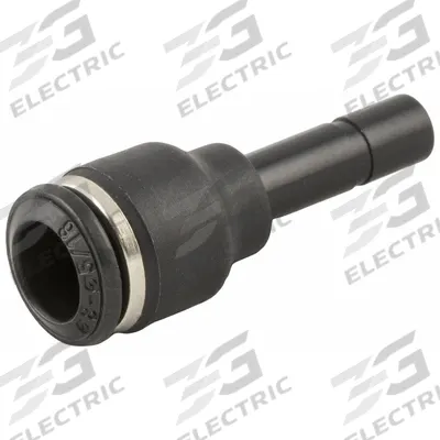 AIGNEP Push To Connect Fitting: 8 mm OD x 10 mm OD Size, Push-to-Connect x Tube Stem - Nylon & Nickel-Plated Brass Tube Fittings