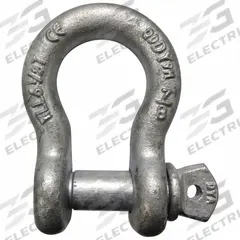 APPROVED VENDOR Anchor Shackle: Anchor Shackle, 13,000 lb Working Load Limit, Carbon Steel, Silver (MPN 55AY11). Key specifications — Body Color: Silver; Brand: APPROVED VENDOR.