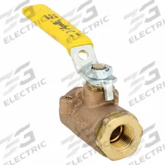 APOLLO Manual Two-Way Ball Valve: 3/8 in, Bronze, Straight, FNPT x FNPT, 600 psi Max. Pressure (CWP) (MPN 7710201). Key specifications — Brand: APOLLO; Handle: Lever.