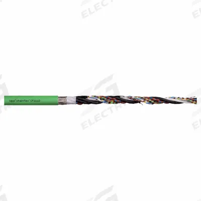 CHAINFLEX Measuring System Cable: (4) Pr 22 AWG (0.34)/(4) 20 AWG (0.50), Green - Servo Motor Feedback Cables