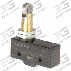 OMRON Snap Action Switch: Plunger Actuator, 1NO/1NC, Screw (MPN Z-15GQ21-B7-K). Key specifications — AC Contact Rating: 15 A @ 250 V; Electrical Connection: Screw; Series: Z; Brand: OMRON.