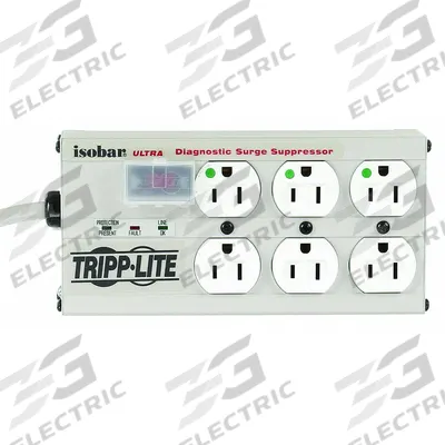 TRIPP LITE Outlet Strip: 6 Outlets, 15 ft Cord Lg, 3,330 J Rated Energy, 12 A Current - Healthcare Surge Protectors