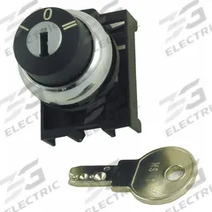 EATON Keyed Selector Switch: 3 Position, 22 mm Panel Mounting Size, Series M22 (MPN M22M-WRS3-A1). Key specifications — Manufacturer Part Number: M22M-WRS3-A1; Brand: EATON; Switch Action: Maintained/Maintained/Maintained; Key Removal Position: Any Position.