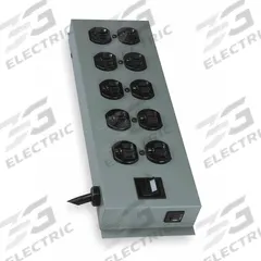 TRIPP LITE Power Distribution Unit: 120V AC, 10 Outlets, NEMA 5-15R, Non-Metered, 1 RU, Front Facing (MPN UL800CB-15). Key specifications — Plug Type: NEMA 5-15P; Brand: TRIPP LITE; Maximum Input Voltage: 120V AC; Receptacle Type: NEMA 5-15R; Mounting Location: Wall; Facing: Front.