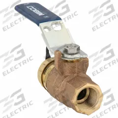 NIBCO Manual Two-Way Ball Valve: 1/2 in, Bronze, Straight, FNPT x FGHT, 600 psi Max. Pressure (CWP) (MPN T5857066HC 1/2). Key specifications — Brand: NIBCO; Handle: Lever.