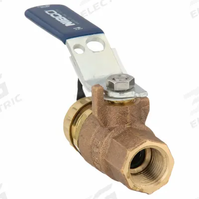 NIBCO Manual Two-Way Ball Valve: 1/2 in, Bronze, Straight, FNPT x FGHT - Bronze Ball Valves