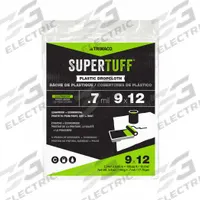 TRIMACO Drop Cloth: Light Duty, Polyethylene, 0.7 mil Thick, 9 ft Wd, 12 ft Lg (MPN 03307). Key specifications — Features: Leak-Proof; Material: Polyethylene; Brand: TRIMACO.