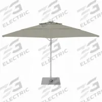 CALIFORNIA UMBRELLA Outdoor Umbrella: Slate gray, Aluminum/Steel, Hand Crank, 156 3/8 in Overall Ht (MPN SOLA118001-6030). Key specifications — Brand: CALIFORNIA UMBRELLA; Canopy Color: Slate gray; Includes Base: Yes; Includes Lights: No; Opening Mechanism: Hand Crank; Pole Material: Aluminum.