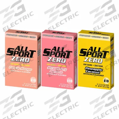 ALL SPORT Powder Drink Mix: Peach Mango/Pineapple Coconut/Strawberry Banana, Bulk - Sugar-Free Concentrates