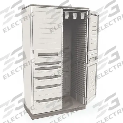 METRO Catheter Storage Cabinet: 41 1/4 in x 23 3/8 in x 72 1/2 in, 5 Drawers - Antimicrobial Plastic Medical Catheter Cabinets