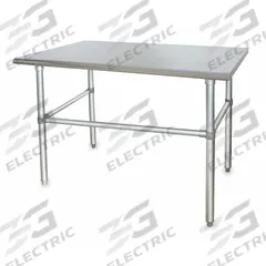 APPROVED VENDOR Work Table: Fixed Ht, Stainless Steel, 48 in x 30 in, 600 lb Overall Load Capacity (MPN 2KRE1). Key specifications — Brand: APPROVED VENDOR; Unit Type: Not Expandable or Modular.
