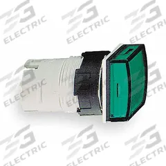 SCHNEIDER ELECTRIC Pilot Light Head: 16 mm Panel Mounting Hole Dia, Green, Smooth, LED, XB5 Series (MPN ZB6CV3). Key specifications — Brand: SCHNEIDER; Compatible Lamp Module Type: Integral LED Module; Compatible with Series: XB5.