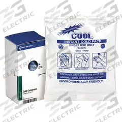 FIRST AID ONLY Cold Pack: 4 in Temp Pack Lg, 5 in Temp Pack Wd, FAE-6012. Key specifications — Product Type: Cold Pack; Reusable: Disposable; Standards: Not ANSI Compliant; Temperature Pack Color: White; Temperature Pack Material: Plastic; Brand: FIRST AID ONLY; Manufacturer Part Number: FAE-6012; Unitized: Unitized.