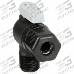PARKER Manual Two-Way Ball Valve: 3/8 in, Polypropylene, Angle, Sweat x MNPT, Full Port Ball Port (MPN FTPPB6VME6). Key specifications — Brand: PARKER; Handle: Lever.