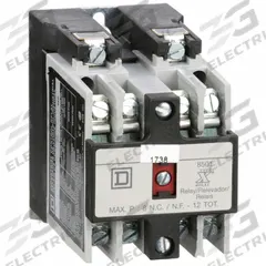 SQUARE D NEMA Control Relay: Surface Relay Mounting, 480V AC Coil Volt, 4NO, 10 A (MPN 8501XO40V06). Key specifications — Brand: SQUARE D.