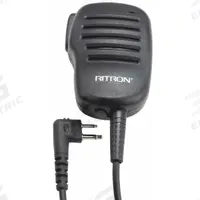 RITRON Speaker Microphone: Fits Ritron, For PR Series, 2.5 mm_3.5 mm Jack, 20 in Cord, Push To Talk (MPN RSM-10X). Key specifications — attr922016: PR; attr923321: Black; attr929443: 2-Pin 2.5mm Mic/3.5mm Plug; attr922012: RITRON; attr922011: RSM-10X; attr929442: Yes.