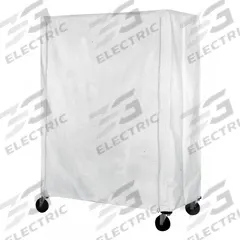 EAGLE GROUP Utility Cart Cover: White, Nylon, Zipper, 60 in Wd, 63 in Ht, 24 in Dp (MPN CZC-63-2460-S). Key specifications — For Use With: DTSC2436E; Brand: EAGLE GROUP.