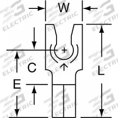 3M Fork Terminals: Bare, #6 Stud Size, 16 AWG – 14 AWG Wire Range, Locking Fork, 600 V (MPN MU14-6FLK). Key specifications — attr1307966: Butted; attr1307963: MU14-6FLK; attr1307967: 3M; attr1307972: MU14.