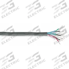 CAROL Communication Cable: 100 ft Cable Lg, 7 Strands, 22 AWG, Riser, Comm Cable, S-R PVC, Gray, PVC (MPN C0650A). Key specifications — Application: Control Systems; Fire Rating: Riser; Insulation Material: S-R PVC; Jacket Material: PVC; Manufacturer Part Number: C0650A; Product Type: Communication Cable; Shielding Material: 65% Tinned Copper Braid; Brand: CAROL.