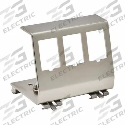 EATON TRIPP LITE Jack Boxes: Keystone, Keystone, 3 Ports, Silver - DIN Rail-Mount Enclosures for Jacks & Couplers
