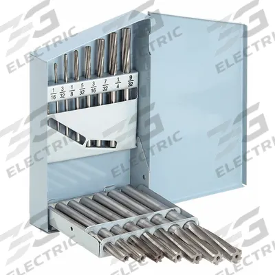 APPROVED VENDOR Chucking Reamer Set: 15 Pc, 1/16 in to 1/2 in Dia - Spiral-Flute High-Speed Steel Chucking Reamer Sets