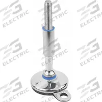 KIPP Male-End Leveling Mount: Swiveling Stud, M24 Thread Size, 80 mm, 20 kN Capacity (MPN K1303.208024X190). Key specifications — Finish: Polished; Base Shape: Round; Load Capacity: 20 kN; Mounting Holes: Mounting Holes Included.