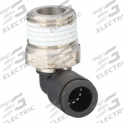 LEGRIS Push-Fit Elbow Fitting: 10 mm OD x 1/2 in Pipe Size, Push-to-Connect x MNPT - Nylon & Nickel-Plated Brass Tube Fittings